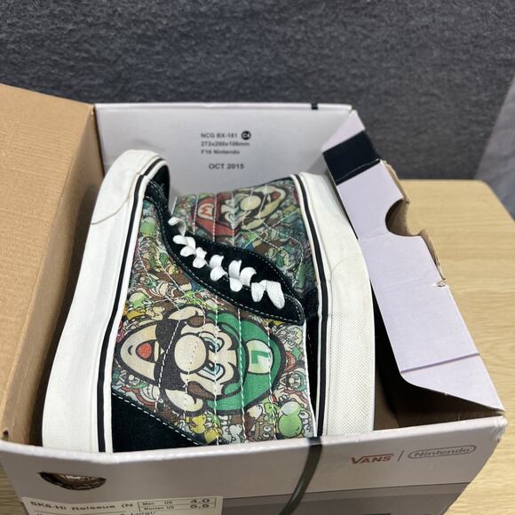 Vans Sk8-Hi X Nintendo Reissue Mario & Luigi Sneaker Men Size 4 Womens Size 5.5 main image 6
